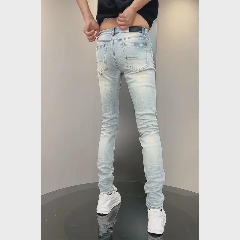 Men's Trendy Slim Stretch Ripped Jeans - Casual Versatile Pants