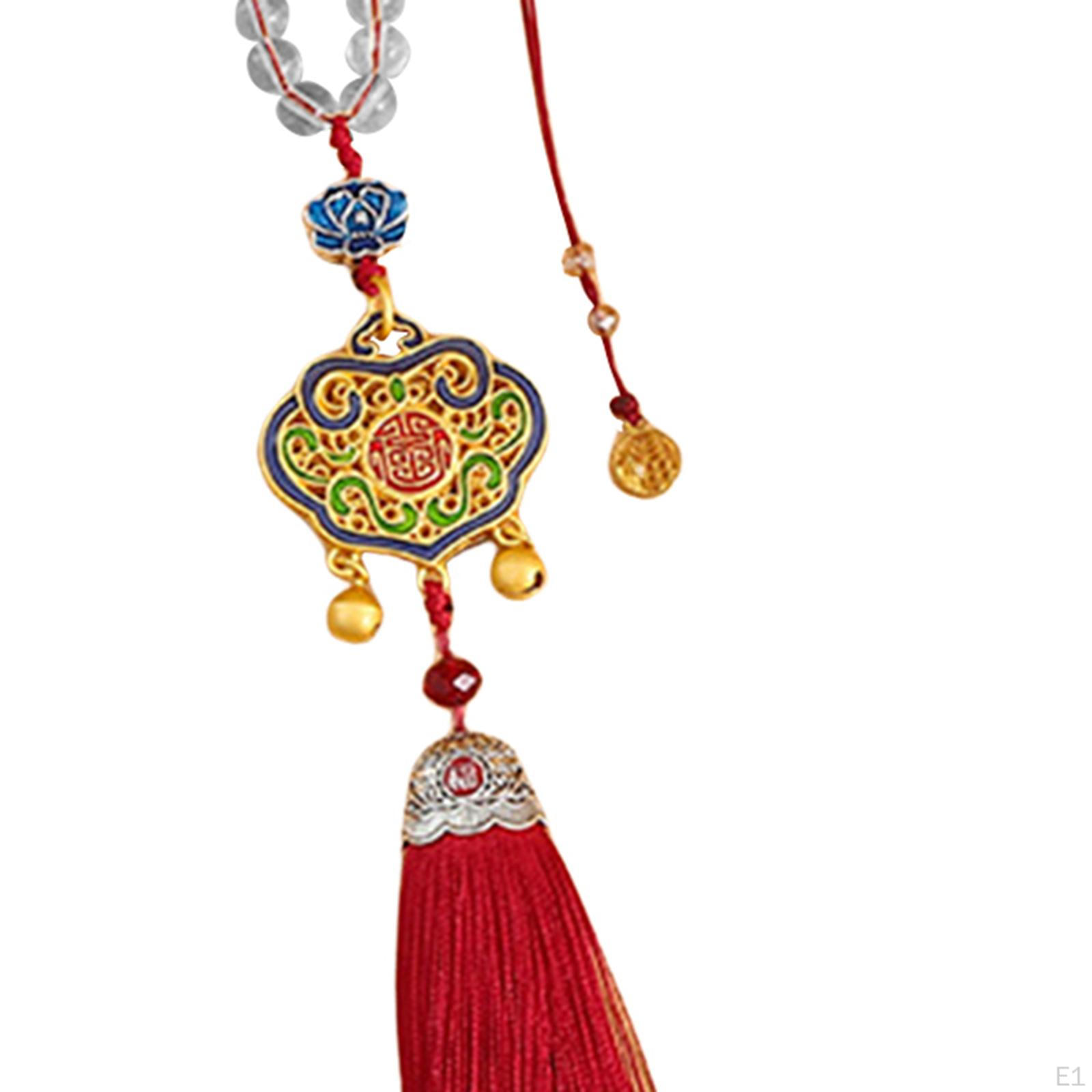 Подвеска для автомобильного зеркала заднего вида с китайским символом удачи Green — фото 3