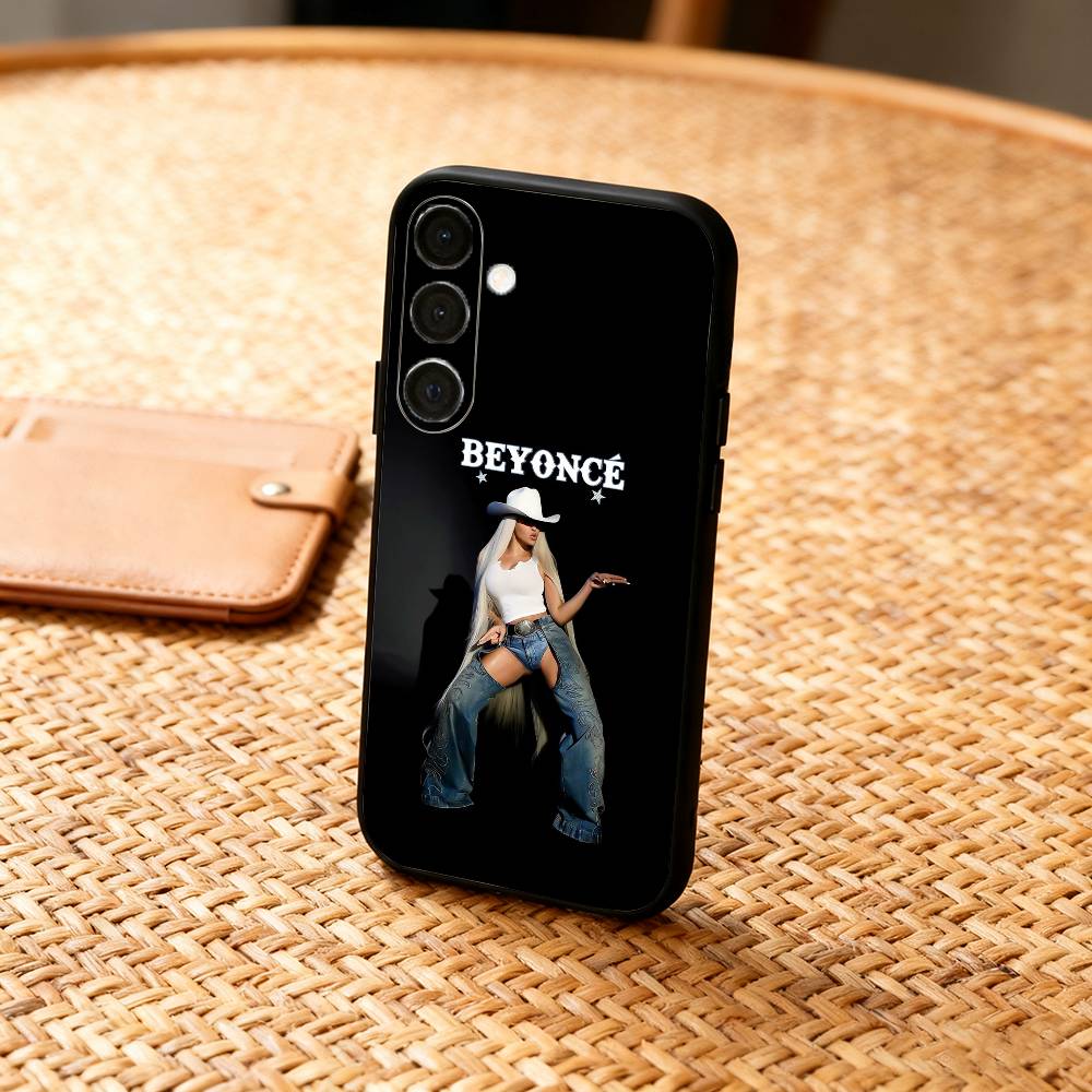 Singer B-Beyonce Cowboy Carter Phone Case For Samsung A73,72,71,53,52,51,22,91,80, Soft Black Cover
