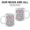 1pc 11oz White Ceramic Mug, Double-Sided Print, Funny Daily Cup for Coffee or Tea, Home Kitchen, Office Desk, Practical Gift for Friends or Coworkers