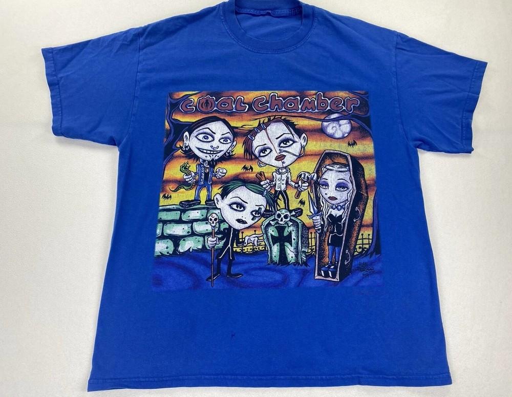 Футболка Coal Chamber Винтажная 1999 года Тур Nu Metal Футболка Все Размеры Унисекс Футболка XL