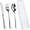 Travel Utensils With Case, Stainless Steel Reusable Portable Utensils Set With Case, Lengnoyp Travel Silverware Set
