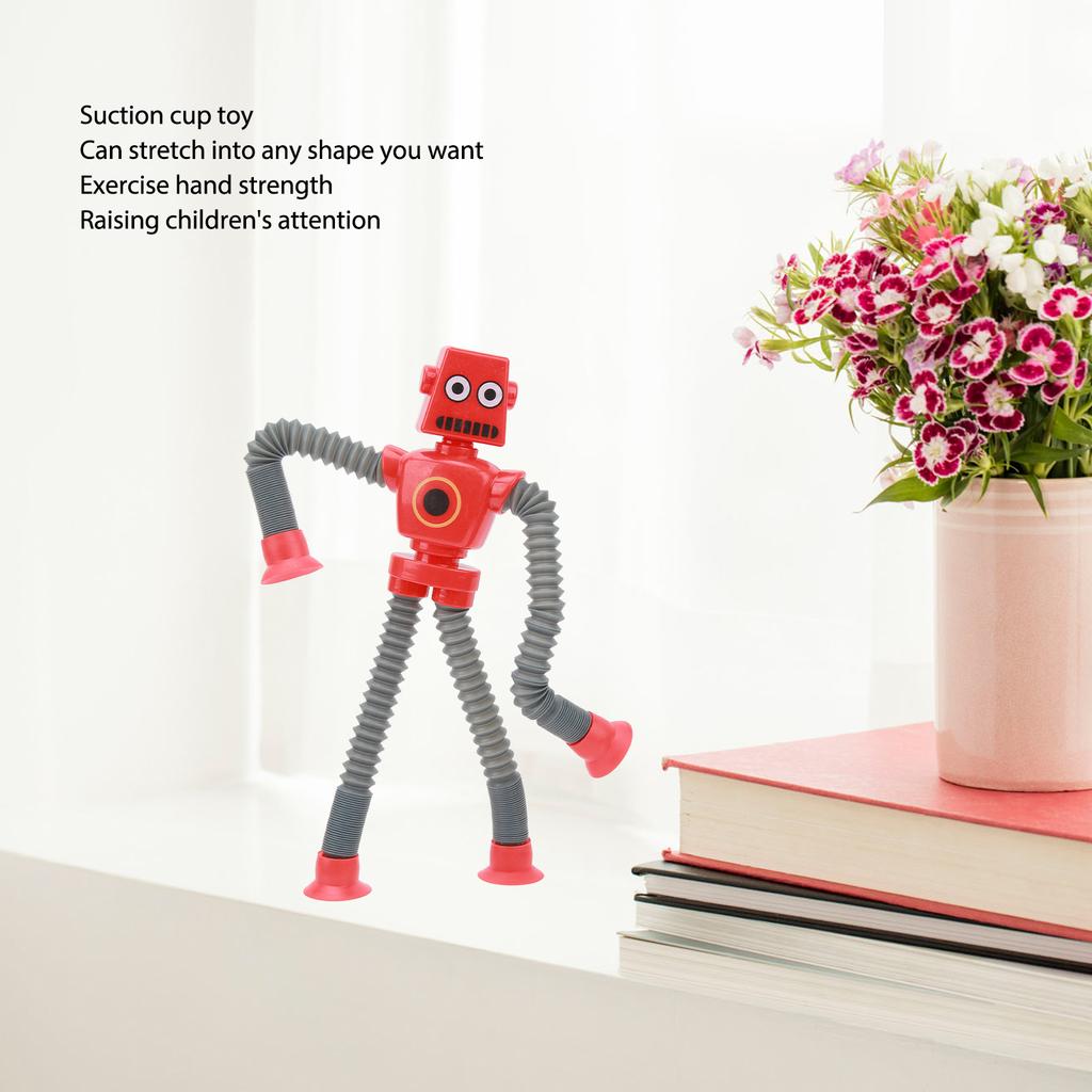 4pcs Plastic Telescopic Toys with Light Telescopic Suction Cup Giraffe Toy Stress Relief Telescopic Giraffe Fidget Toys for Children