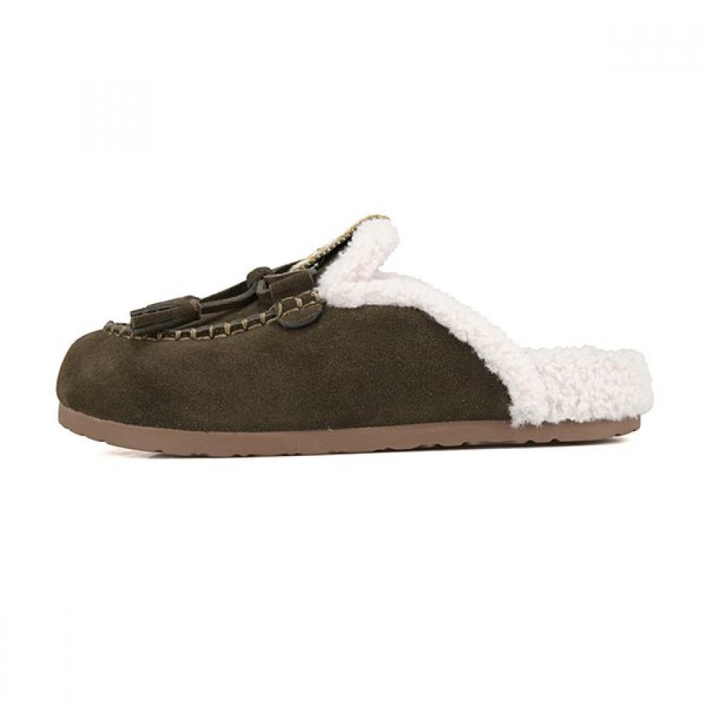 Barbara Soft Leather Split Fur 3cm Loafer Bbi567kk