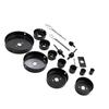 18Pcs Hole Saw Kit Bit Set Carbon Steel Power Tool Accessories with Box for Wood Metal Plastic