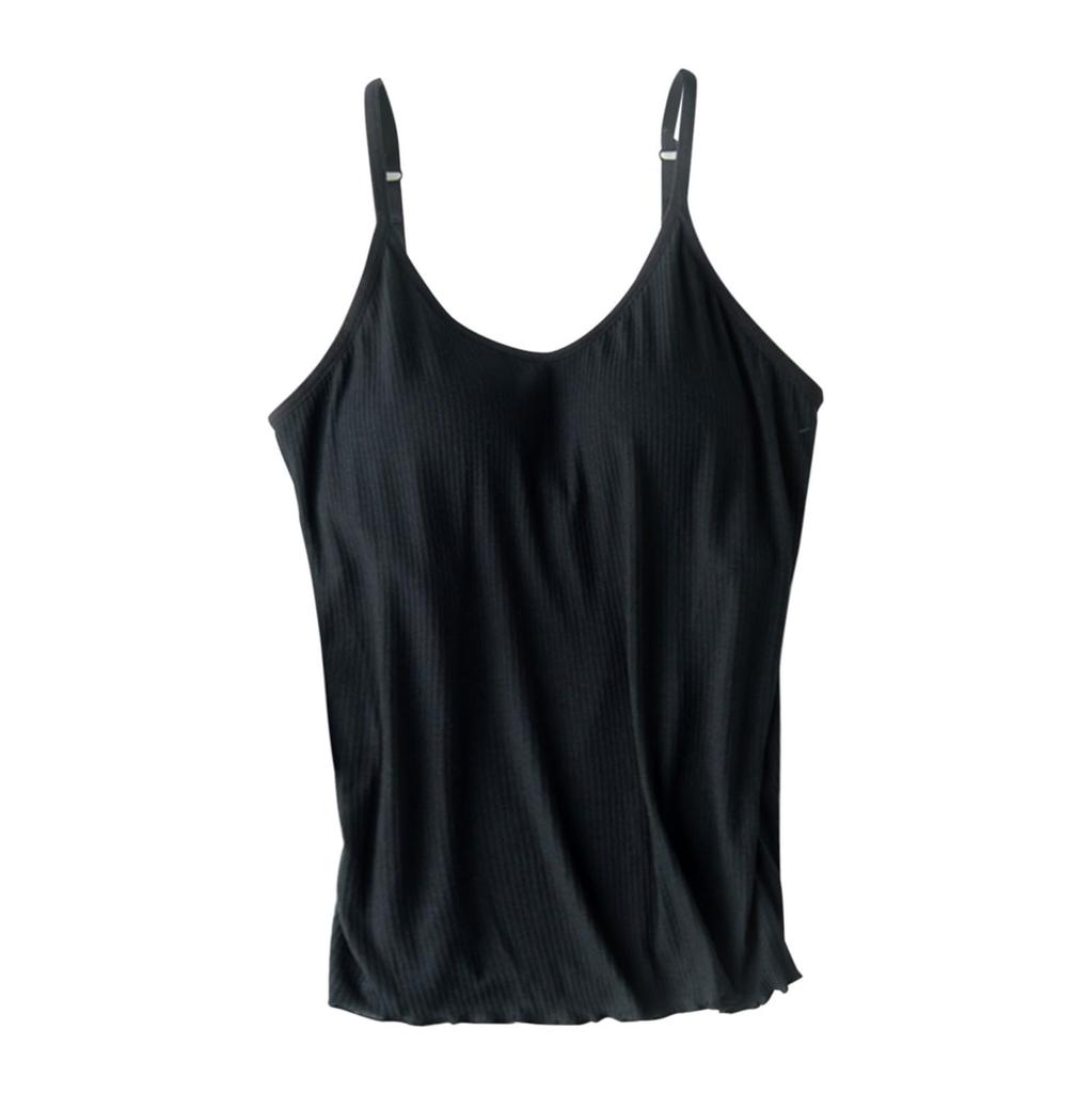 Women's Fashion Non-Steel Ring All-In-One Wth Bra Pads Camisole Vest Bottoming Shirt Sexy Large Size Underwear