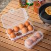 Stoßfester Eierhalter Küchenbehälter Hülle 4/8 Fächer Eierbox Hülle Transparenter Organizer für Outdoor Camping Picknick