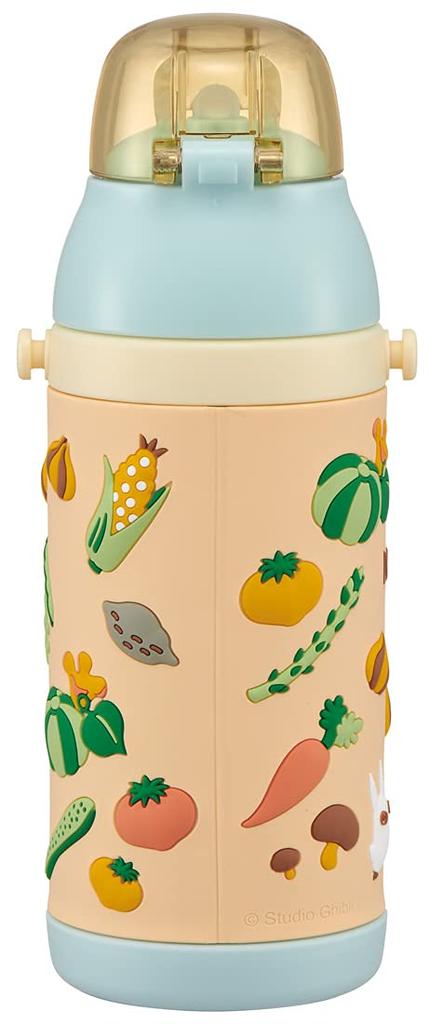 Skater Stainless Steel Water Bottle 380ml Straw Drinking 3D My Neighbor Totoro Vegetable Color Ghibli SSPV4 Children's
