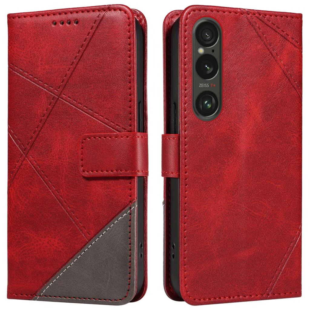 For Sony Xperia 1 VI Case Geometric Wallet Leather Phone Cover Folding Stand