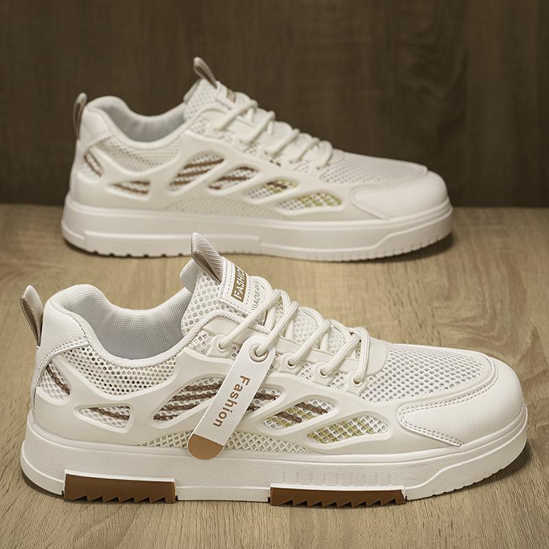 

Летняя дышащая мужская обувь 2024 новая сетчатая полая обувь на плоской подошве мужская спортивная тонкая повседневная модная обувь на одной педали 44