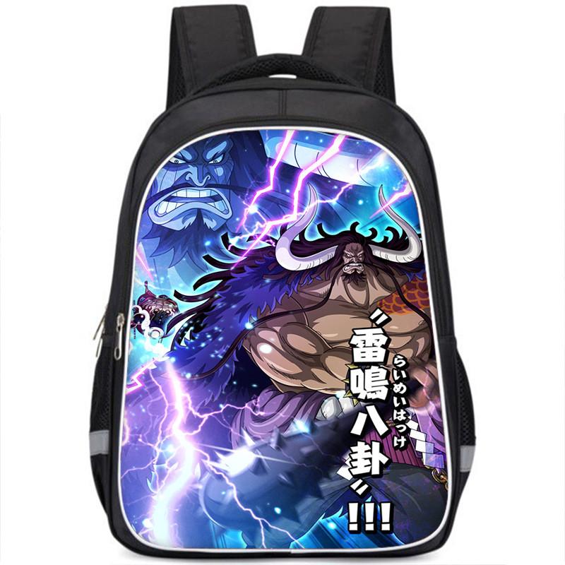 One Piece Luffy Backpack For Kids School Bag Durable Nylon Cartoon Design