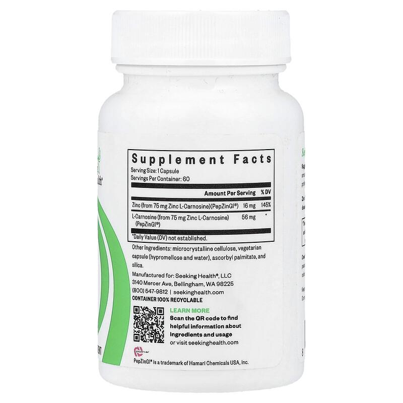 Zink Carnosin, 75 mg, 60 Kapseln