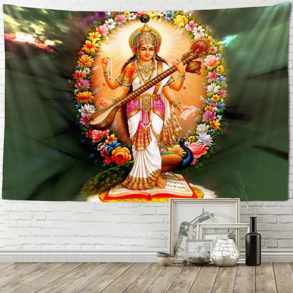 Buddha Statue, Printed Tapestry, Still Life Oil Painting, Room Art Decoration, Blanket, Mandala, Home Wall Hanging Cloth