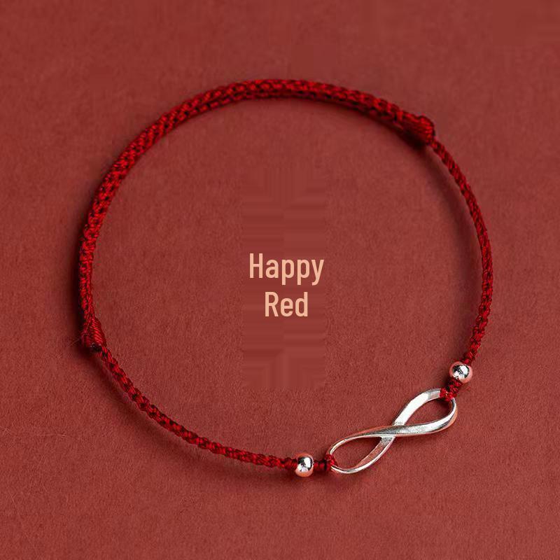 Sterling Silver Koi Fish Red String Bracelet for Women – Good Luck Handmade Braided Rope