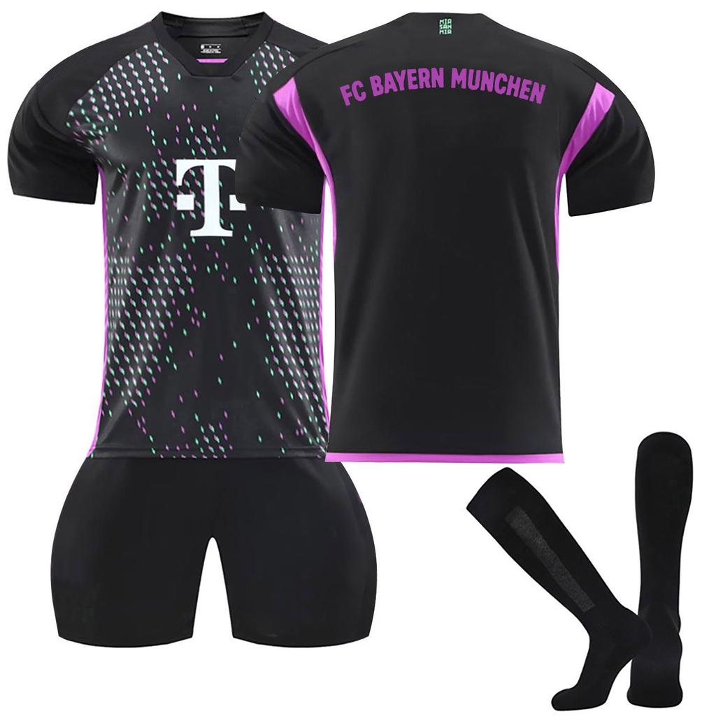 2324 Bayern-Munich Away Football Jerseys Children's Football Training Suit Set