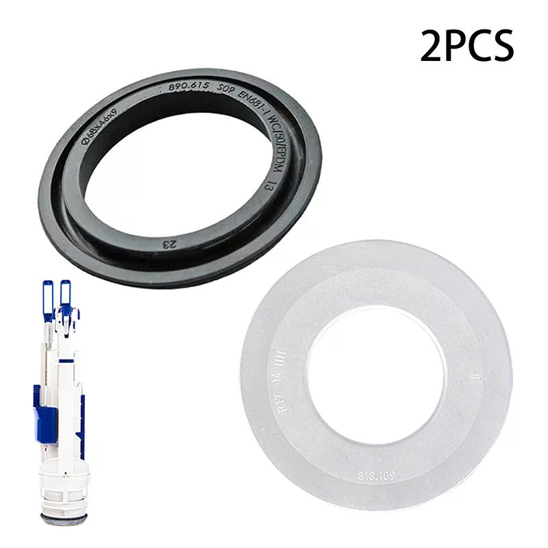 2Pcs Leak Prevention Water Valve Rubber Gasket For No. 240.282.00.1, 890.615, 816.418 Cisterns Flat Seal Flush Valves