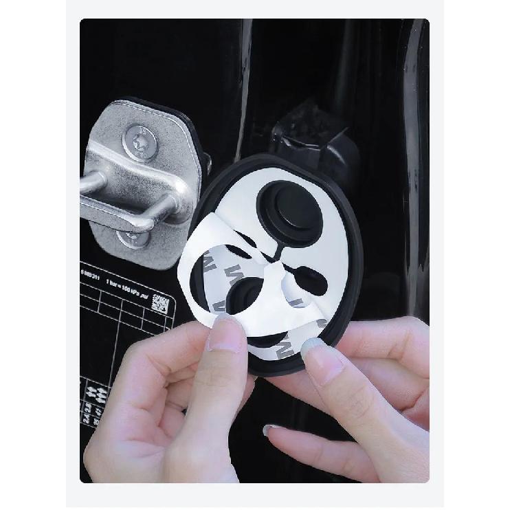 Upgrade Car Door Closing Shockproof Silicone Cushion Mute Shock Absorber Protective Covers Car Door Latch Accessories
