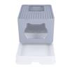 Enclosed Cat Litter Box Anti Splashing Easy to Clean Odor Control Large Top Entry Foldable Kitty Litter Tray with Lid