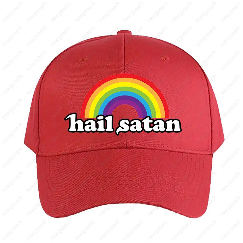 Hail Satan Regenbogen Kappe Sommer Damen Unisex Schirmmütze Mode Lässig Verstellbar Bedruckte Baseballkappen Erwachsene