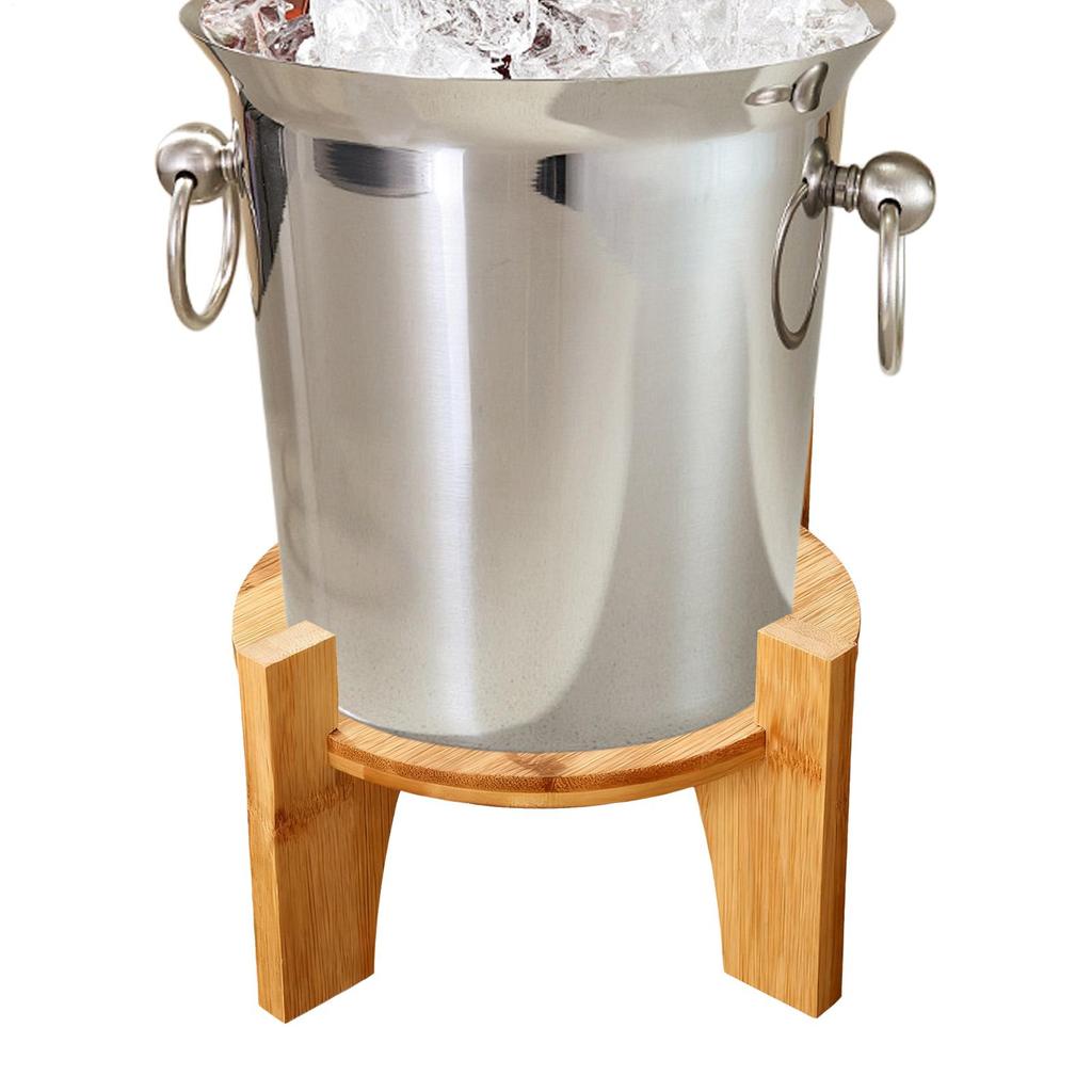 Round Base Wooden Drinking Water Rack Drink Dispenser Stand Juice Can Drinking Water Dispenser Base For Restaurant Bar