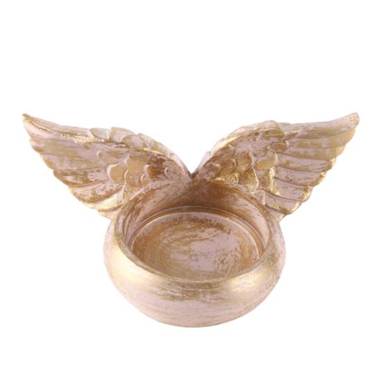 Andělská křídla svícen pryskyřice vintage styl svícen modlitba čajová svíčka svícen pro domácí svatební vánoční kostelní dekoraci