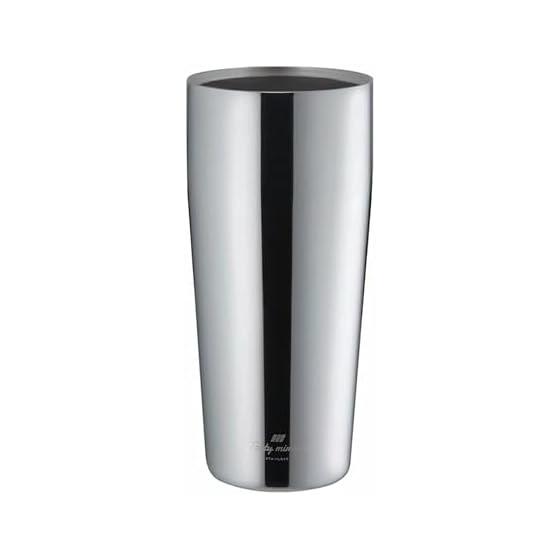 Kakusei Vacuum Double Tumbler 630ml Silver Mirror Finish Edge Mirror Finish Lip Fit Shape Smooth Mouth Heat/Cold Tasty Mirror TM-09