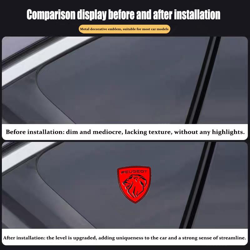 hijk1 Car Logo Front Grille Rear Trunk Decoration Sticker For Peugeot For VW GTI Golf MK6 MK7 Polo Passat B7 CC Tiguan CC/Car keychain