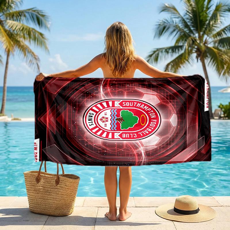 Southampton Football Beach Towel Soft Microfiber Summer Towel Quick Dry Absorbent Towel for Beach Swimming Pool Travel