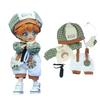 Rakulifey Obitsu 11 Body Clothes Set (5-Piece Set) - Hat, Jacket, Pants, Bag, and Tie - OB11 Size Clothes for Obitsu 11cm Body (2 Colors) - Gift