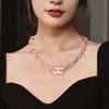 Inspired Trendy Ins Letter Pendant Necklace For Women In Durable Titanium Steel Material