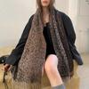 Autumn and Winter Fashionable and Versatile Retro Leopard Print Scarf for Women Winter Tassel Thickened Warm Versatile Shawl and Scarf