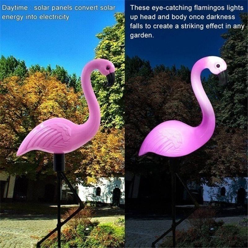 3Lamps/Drag Led Solar Power Flamingo Lawn Garden Stake Landscape Outdoor