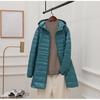 Women Light Down Jacket Hip-Length High Street Overcoat Female Long Warm Down Coat with Portable Storage Bag