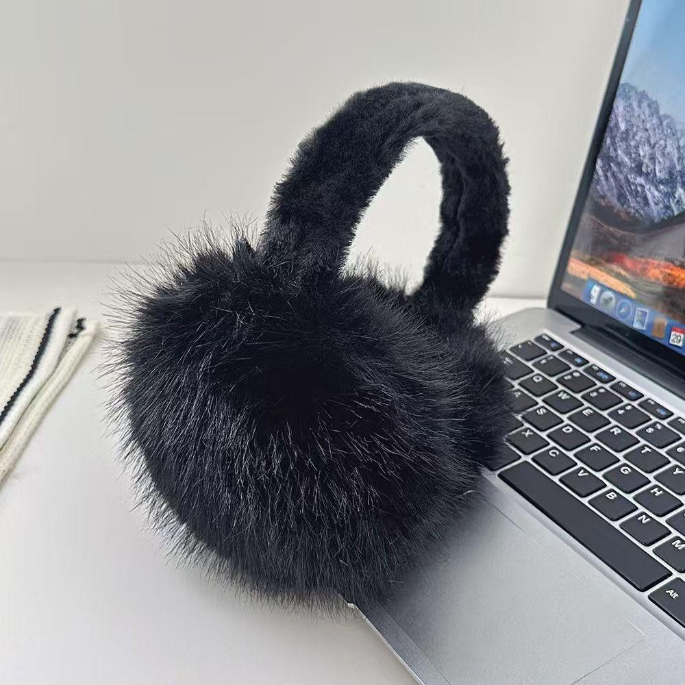 Winter Warm Foldable Earmuffs Thickened Faux Fur Ear-Muffs  For Women Men Outdoor