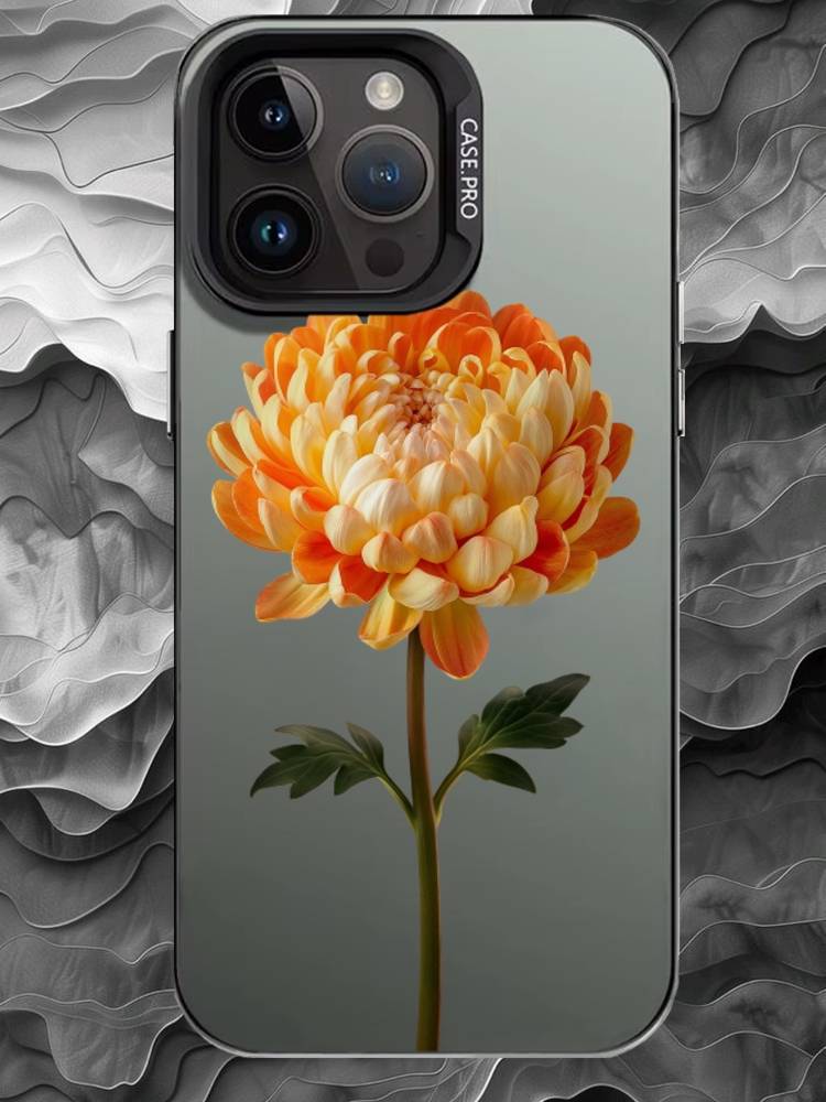 

R-Реалистичные цветы Чехол для телефона Для iPhone 17 16 15 14 13 12 11 Pro Max Plus Серебристый Матовый Черный Чехол iPhone14