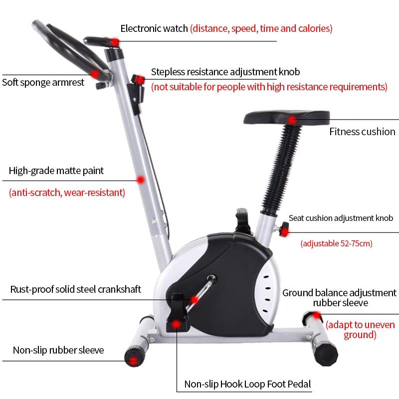 Blau/Rote LED-Anzeige Fahrrad Heimtrainer Heimtrainer Cardio-Tool Heim-Indoor-Cycling-Trainer Stationäres Bodybuilding-Fitnessgerät