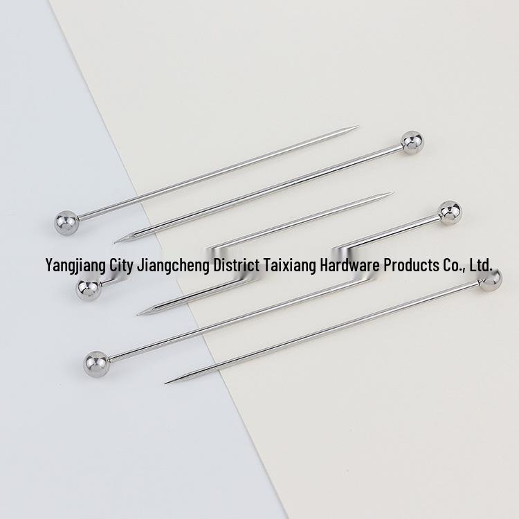 Nerezové dekorativní koktejlové párátka, vidličky na olivy a ovoce do Martini