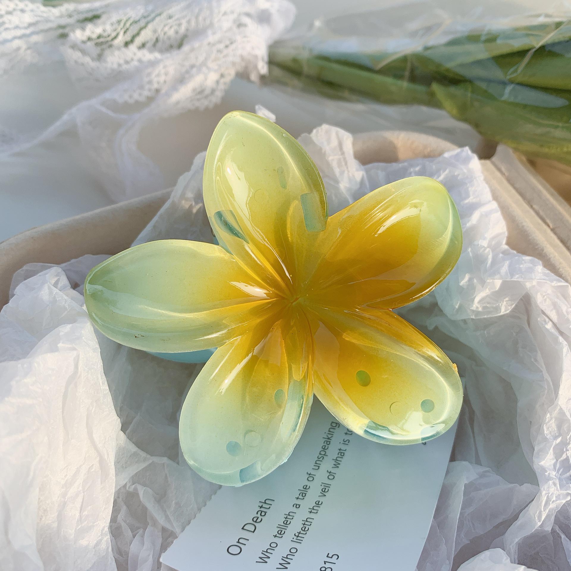 

«Креативная заколка для волос в корейском стиле с цветком — милый аксессуар для волос в виде акулы с индивидуальностью» зелёный