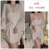 Women's Satin Sheer Mesh Fitted Backless Cami Sleep Dress with Robe Lounge Set