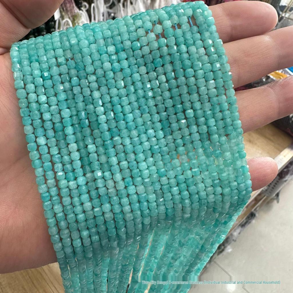 Tianhe Stone Small Square Beads: DIY Necklace & Bracelet Jewelry - Dopamine Collarbone Chain Raw Materials