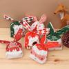 10PCS Plastic Santa Claus Gifts Box Biscuit Bags Merry Christmas Candy Treat Bag Xmas Candy Bags