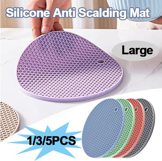 1ks silikonová podložka proti opaření Stojan na hrnce pro domácnost Ochrana kuchyňské desky Tepelně odolná protiskluzová kruhová silikonová podložka