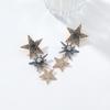 Sparkly Crystal Rhinestone Stars Drop Earrings For Women Fashion Holiday Party Jewelry Gifts