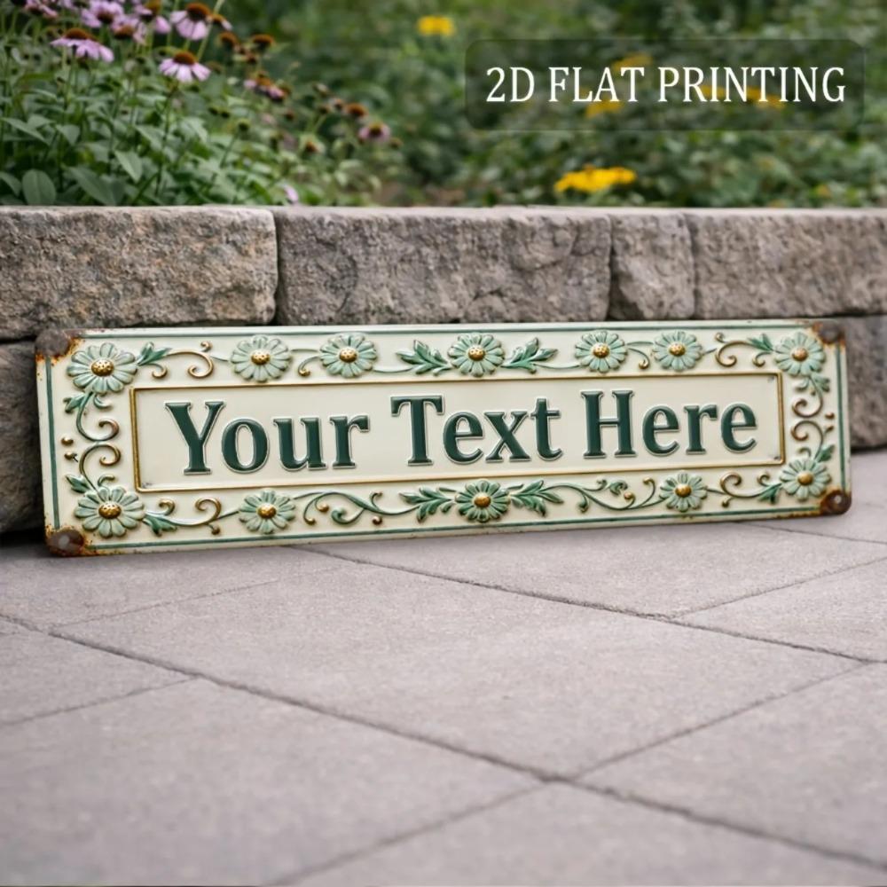 Vintage Custom Metal Sign DIY Plaque Wall Decor Gate Door Fence Porch Yard Decoration Only