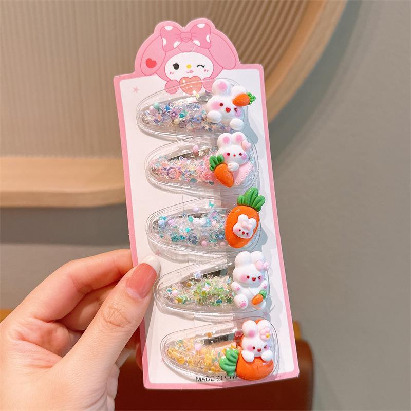 Kuromi Sanrio Girl's Flowing Sofa Bangs Hair Clips - Kid-Friendly and Sweet Design