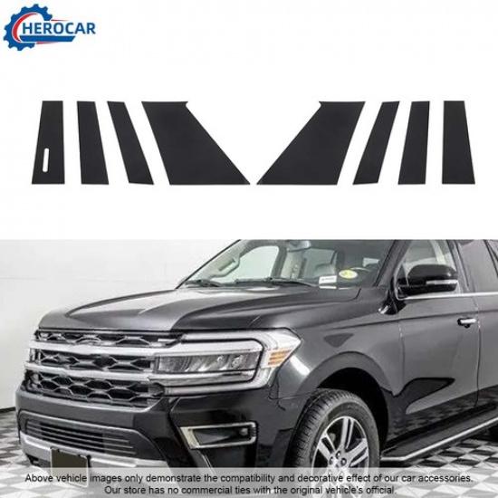 

8Pcs Window Pillar Post Panel Decor Sticker Trim Decal For Ford Expedition 2018+