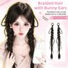 2Pcs Ear Rabbit-style Handmade Braids Pony Tails Long Twist Braid Hairpiece  for Women