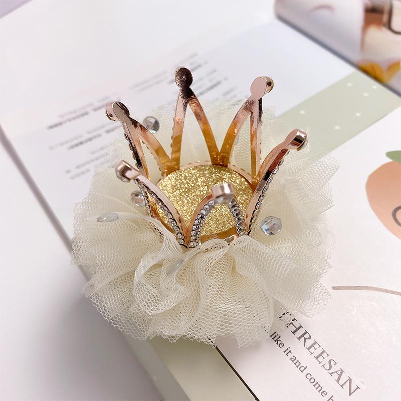 Korean Princess Hair Clip: Sparkling Rhinestone Non-Damaging Sequin Hair Accessory for Girls