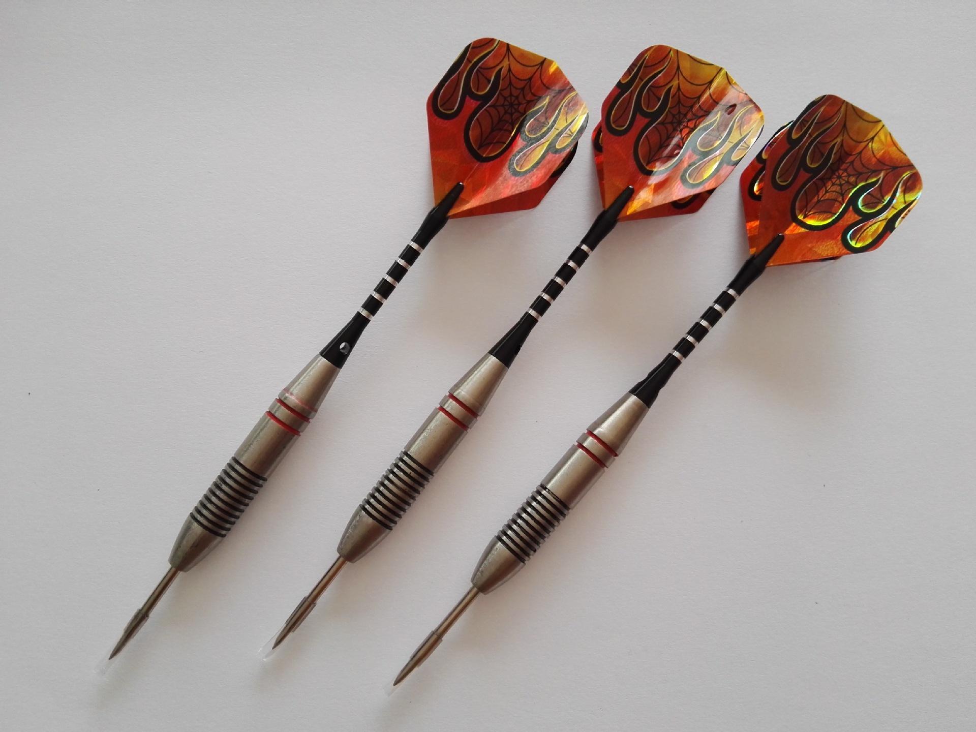 24g High-End Stainless Steel Darts with Hand-Painted Lines, 160mm Length, Set of 3