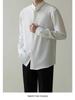 2025 Men's Slim Fit Non-Iron Long-Sleeve Business Shirt - Light, Mature Korean Style for Spring and Autumn